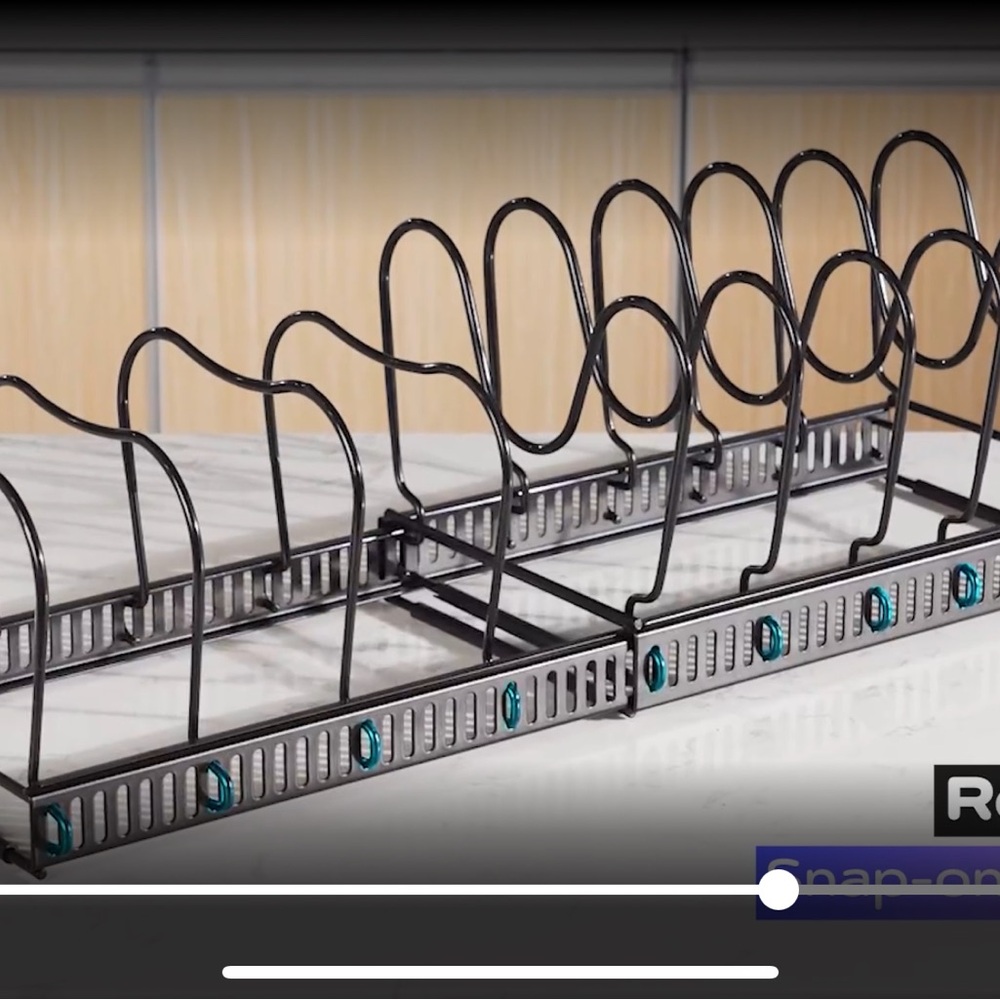 Black Metal Adjustable 
Storage Rack-4 included in price.